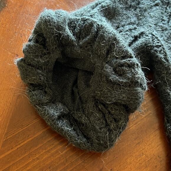 Guess Size XS Gray Hooded Cardigan Sweater Y2K Crop Waist - Picture 8 of 11